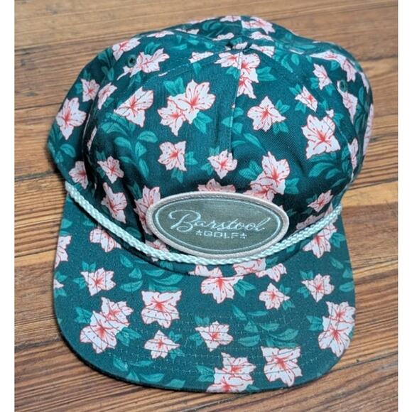 Barstool Golf Hawaiian Green Hat - Picture 1 of 6